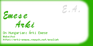 emese arki business card